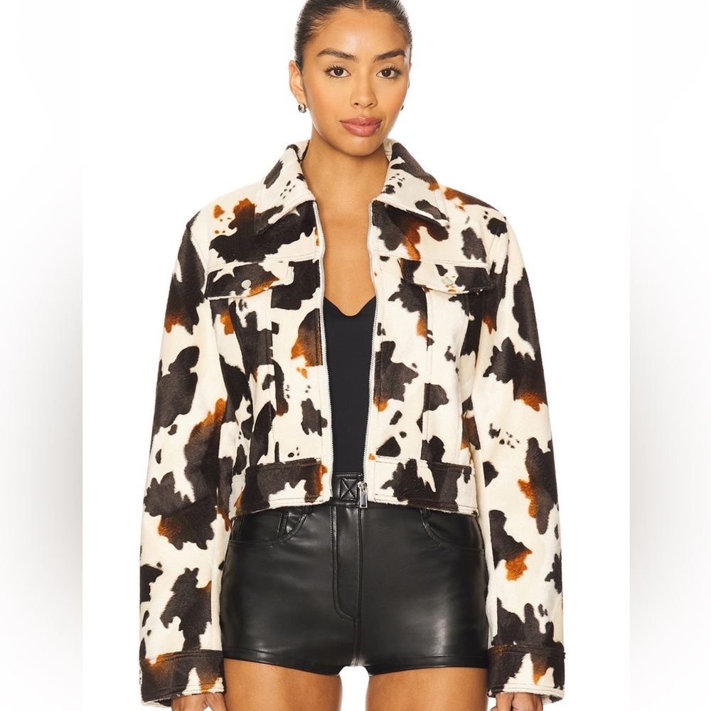 Leah jacket in cowprint